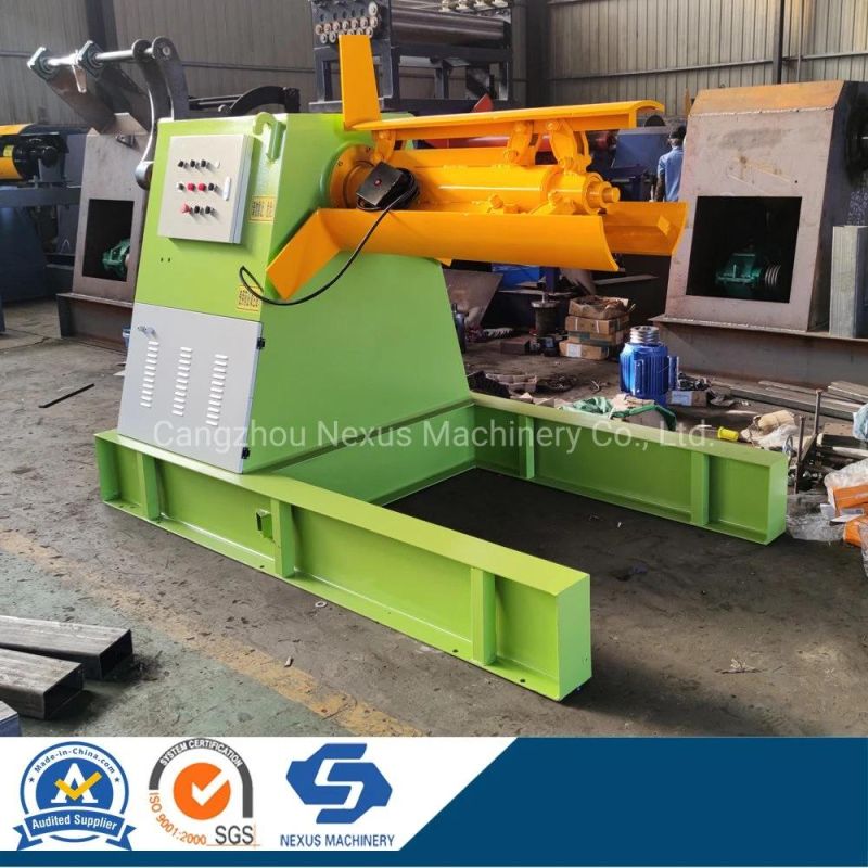 3-15 Tons Full Automatic Hydraulic Expansion Motorized Uncoiler / Decoiler Machine with Coil Car