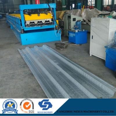 High Speed Floor Decking Sheet Roll Forming Machine with Hydraulic Decoiler