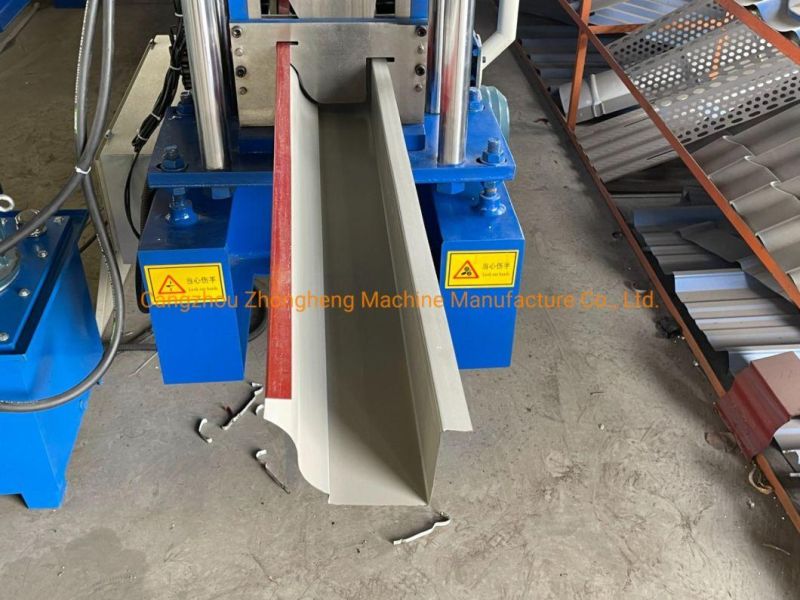 New Automatic Color Steel Galvanized Gutter Roll Forming Machine Heavy Rain Downspout Water Gutter Steel Cold Roll Forming Making Machine 