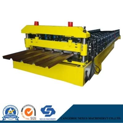 SGS Certificates Trapezoidal Profile Steel Roof Tile Sheet Rolling Forming Machine