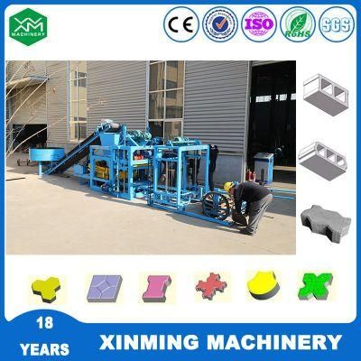 Hot Sale Qt4-25 Full Automatic Concrete Hollow/ Solid Block Making Machine and Paver Brick Machine in Morocco