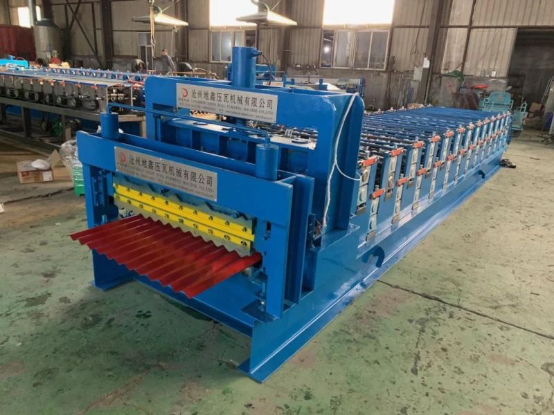 Corrugating and Glazed Tile Galvanized Roofing Panels Rolls Forming Machine