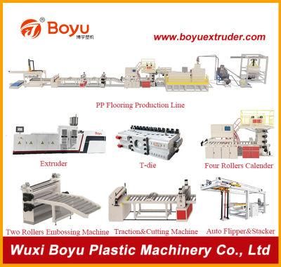 PP Flooring Single Screw Extruding / Extrusion / Making Machinery / Machine