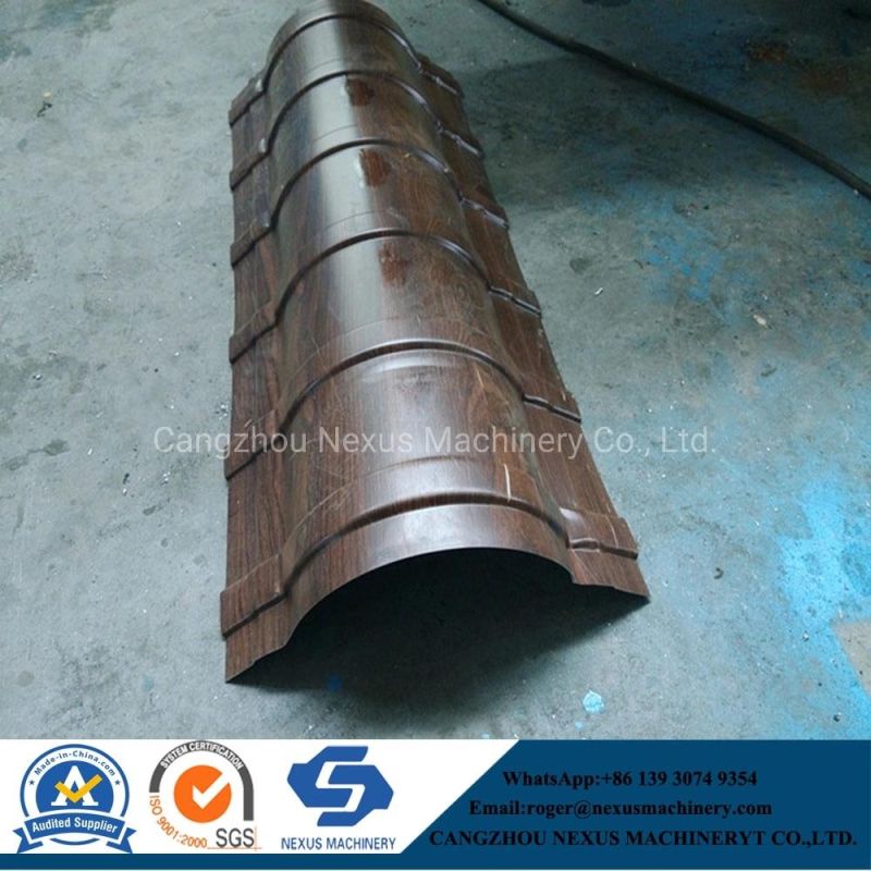 Popular Customized Camber 312 Ridge Cap Roof Tile Cold Roll Making Forming Machine