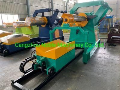 1.5-45 Tons Full Automatic Hydraulic Expansion Motorized Uncoiler / Decoiler with Coil Car