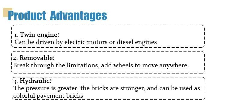 High Efficiency Movable Qt4-30 Electric Diesel Engine Brick Machine Ganar Brick Making Machine