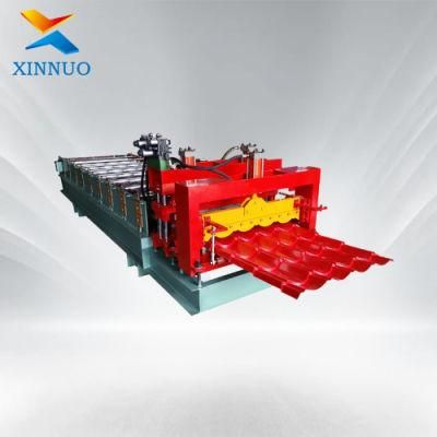 Xinnuo 828mm Glazed Tile Metal Sheet Roll Forming Machine for Roofing