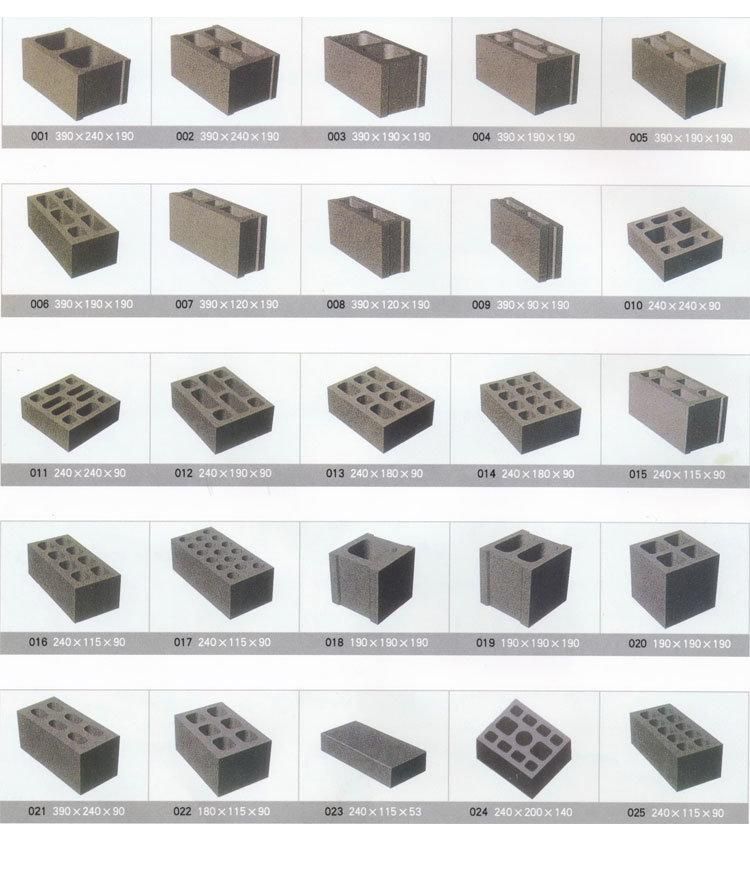 Qmy 12-15 Price List of Concrete Brick Block Making Machine in China