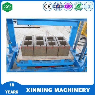 Semi-Automatic Concrete Cement Hollow Solid Pavement Block Making Machine Qtj4-40 with Guarantee