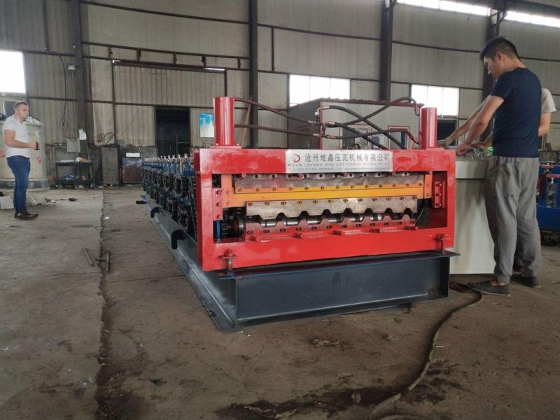 Trapezoidal Color Coating Aluminium Roof Tiles Roll Forming Metal Machine