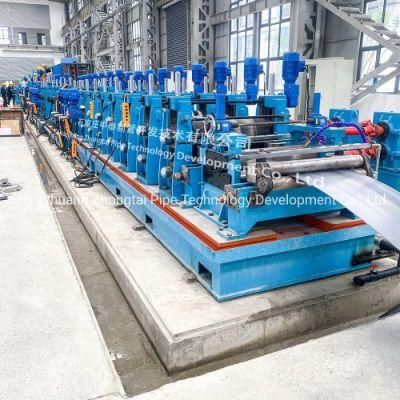 ERW Pipe Mill Line Production Gi Carbon Matel Steel Machines Price Square Welded Pipe Mill Line Tube Mill Cold Flying Saw