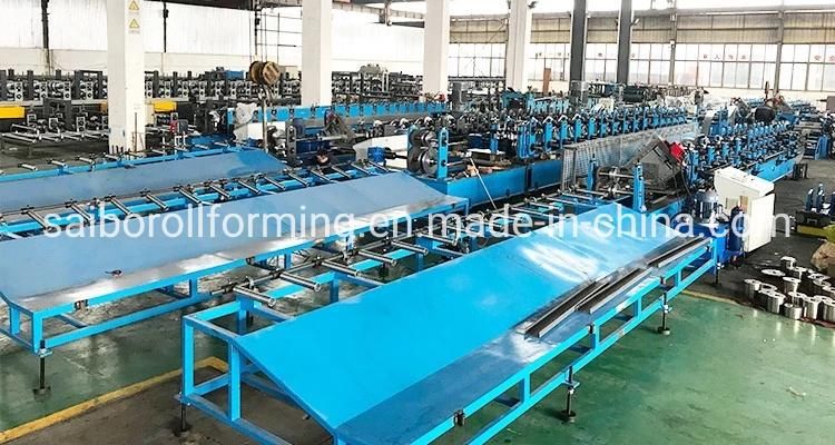 High Speed Omega Purlin Solar Roll Forming Machine of Galvanized Steel for Peb Size Adjustable