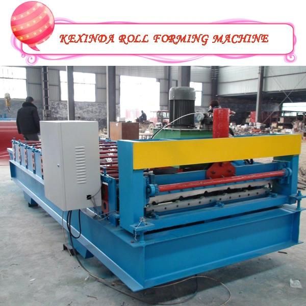1000 Roof Construction Color Steel Plate Cold Galvanizing Roofing Sheet Roll Forming Machine