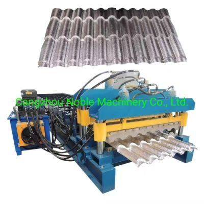 Bamboo Type Glazed Roofing Machine Automatic Press Making Aluminum Plate Colored Step Tile Roll Forming Machine