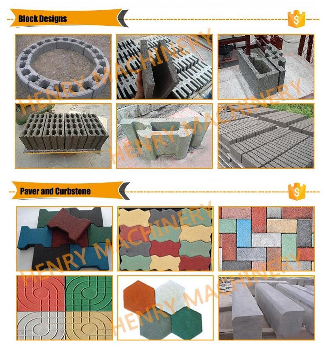 Qtj4-40 Brick Making Machine Price with Concrete Mixer, Manual Concrete Block Making Machine