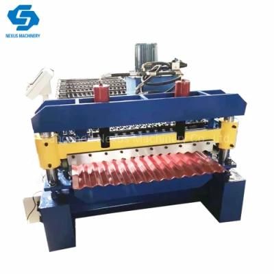 Corrugated Tile Building Material Galvanized Steel Sheet Roof Roll Forming Machine with Factory Price