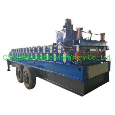 Portable New Roof Use Steel Cold Roll Corrugated /Rib Profile Design Wall Tile Making Roll Forming Machine