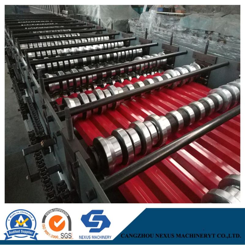 Electronic Control Metal Roof Roll Forming Machine with Hydraulic Cutter