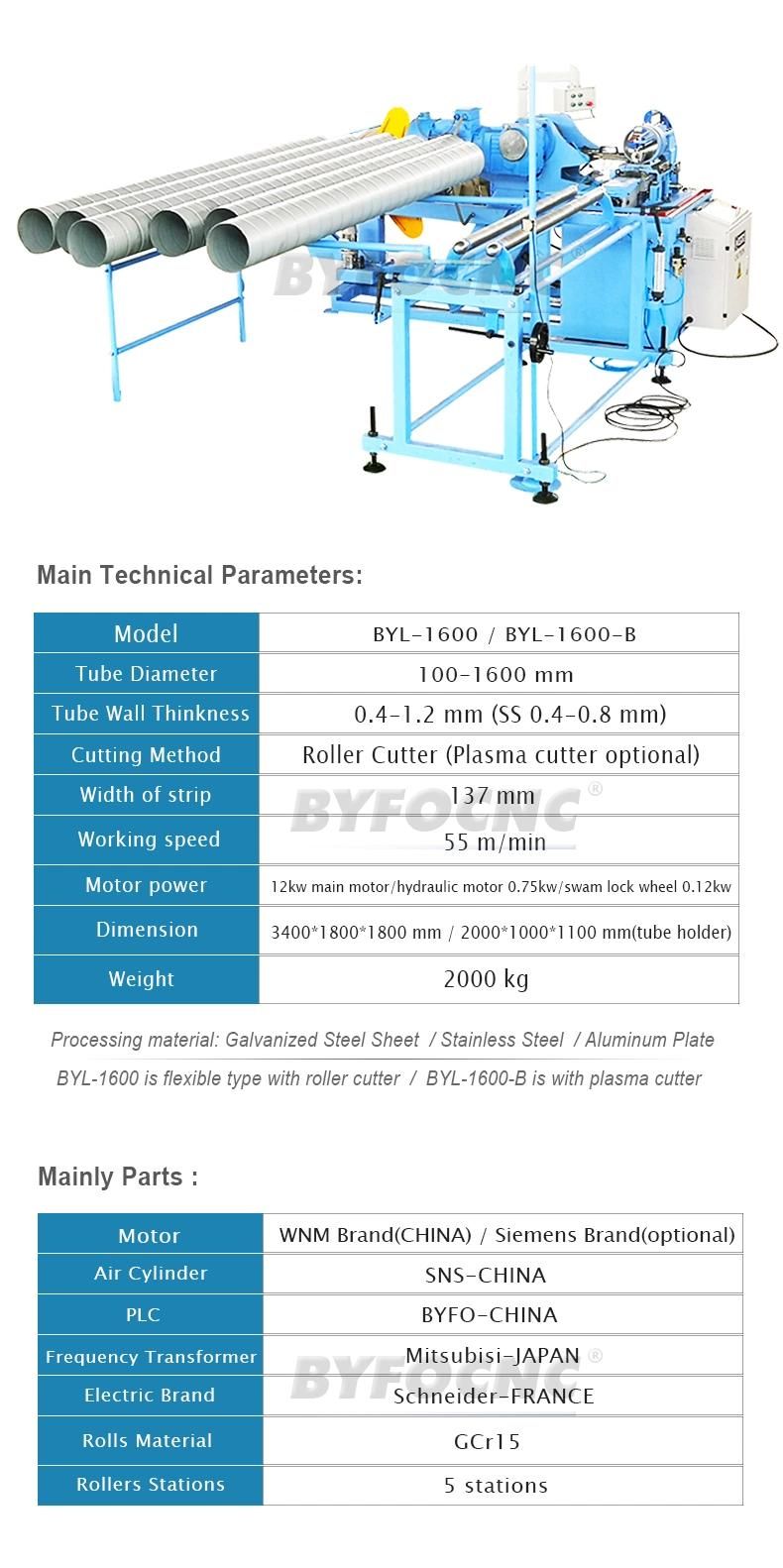 Round Air Pipe Duct Making Machine