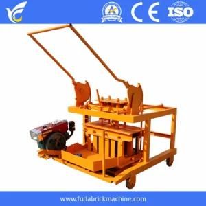 Qmr4-45 Simple Concrete Block Diesel Engine Mobile Brick Machine