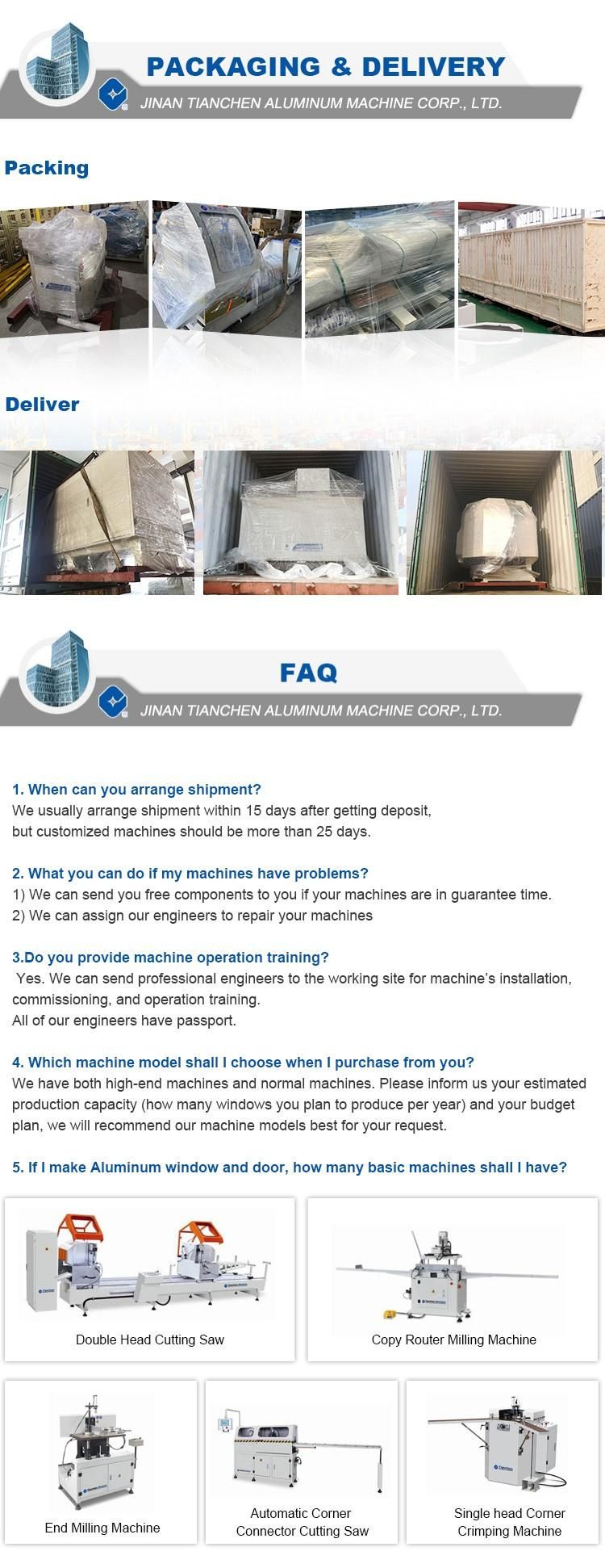 Window Profile Frame Single Shaft Copy Routing Machine