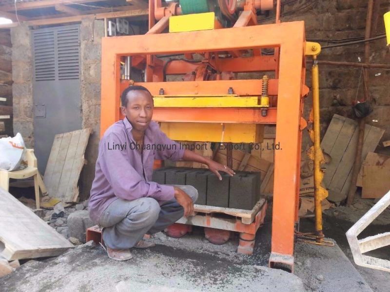 Qtj4-40 Small Concrete Manual Hollow Block Machine for Sale in Ethiopia