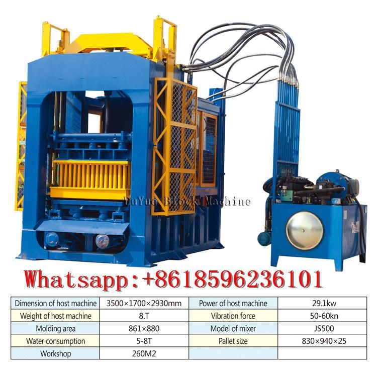 German Technology Qt6-15 Hydraulic Fully Automatic Hollow Brick Machine Paving Mould Bricks Price in Zimbabwe