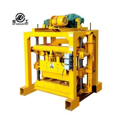 Qt4-40 Manual Vibration Concrete Cement Block Brick Making Machine in Tanzania