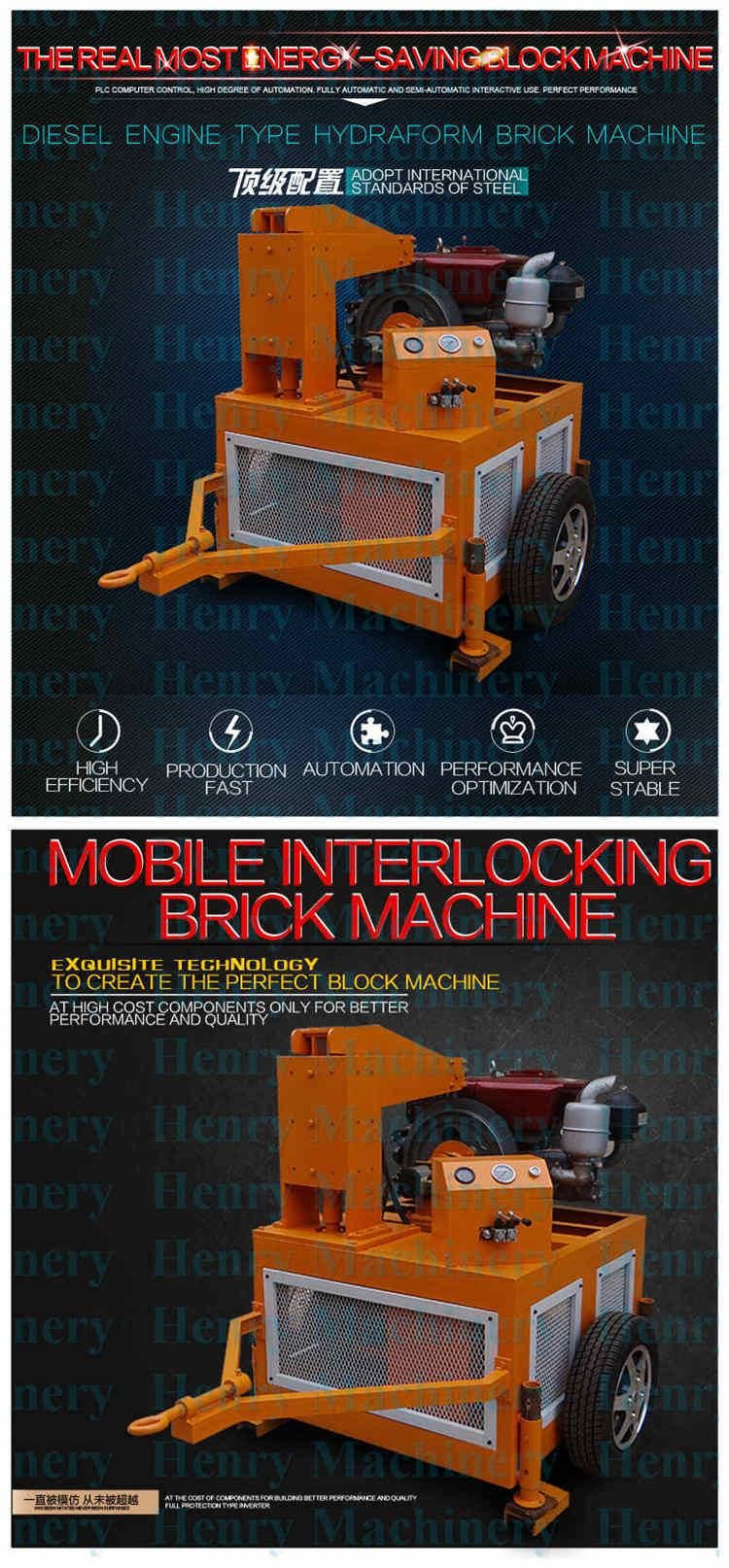 Hr1-20 Hydraform Clay Manual Brick Making Machine Cheap Price