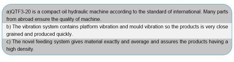 Qtf3-20 Interlocking Bricks Making Machine