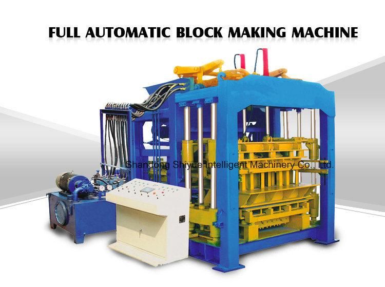 Qt8-15 Fully Automatic Concrete Hollow Block Brick Machine Production Line