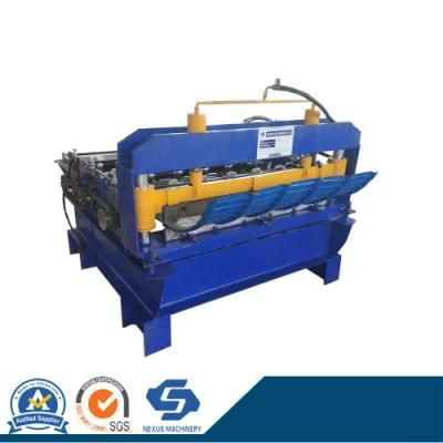 Colored Metal Trapezoid Arch Sheet Roll Forming Crimping Machine