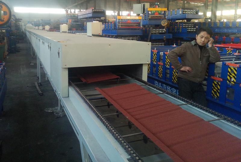 Sand Blasting Machine Stone Coated Metal Roof Tile