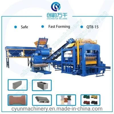 Qt8-15 Fully Automatic Hydraulic Concrete Solid Hollow Block Making Machine for Sale