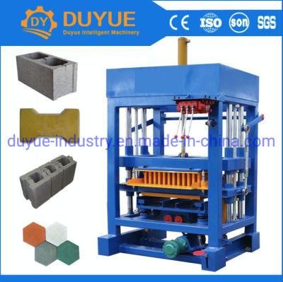 No Need Electricity Germany Technology Qt4-30 Hydraulic Cement Concrete Block / Paver Brick Making Machine