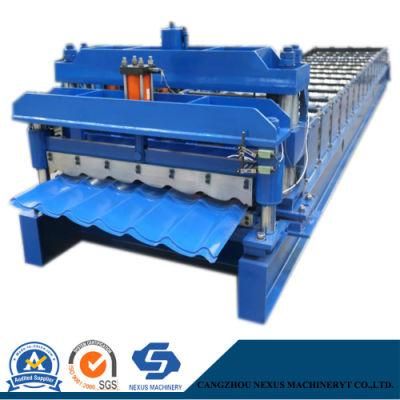 1100 Tile Water Ripper Glazed Step Tile Steel Making Roll Forming Machine