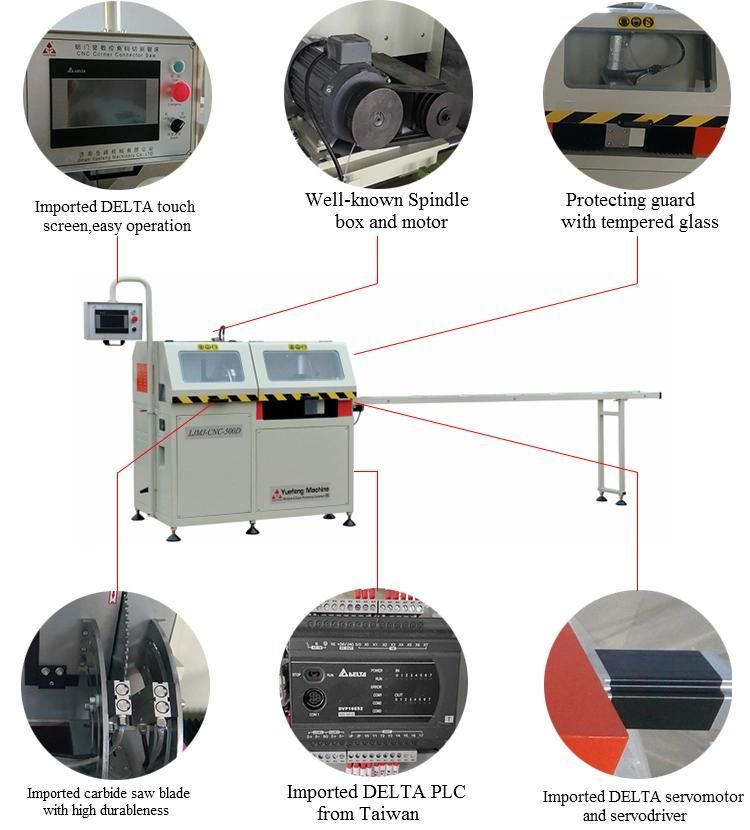 Aluminium Doors Window Manufacturing Machine Corner Connector Cutting Saw Machine