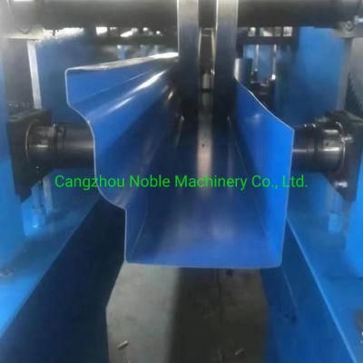 Low Price PPGI Color Steel Automatic Rain Gutter Roll Forming Machine with PLC Control System