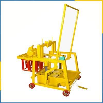 Manual Walking 2A Clay Cement Fly Ash Concrete Hollow Brick Full Block Making Machine