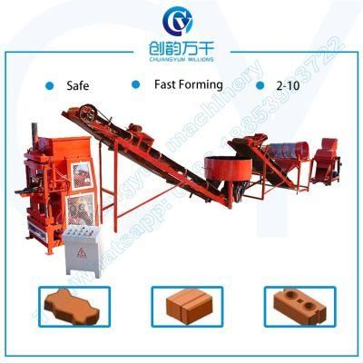 Cy2-10 China Automatic Hydraulic Soil Cement Machine Clay Interlocking Brick Machine for Sale
