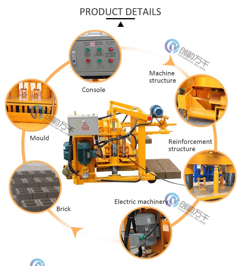 Egg Laying Type Qtm40-3A Concrete Block Forming Machine