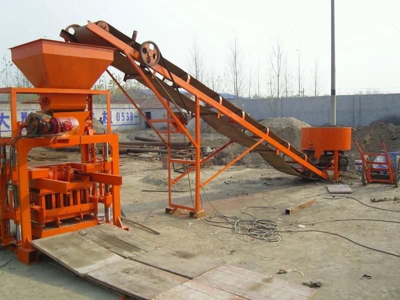 Qt40-1 Manual Cement Brick Making Machine Paver Block Moulding Machine