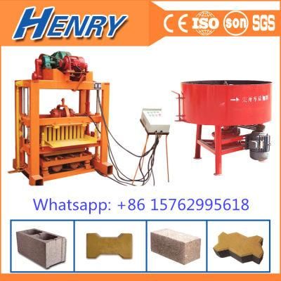 Qtj4-40 Concrete Mold Small Cement Hollow Block Making Machine