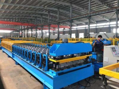 Iron Sheet Roll Line Forming Ibr Corrugated Double Liner Metal Roof Tile Making Machine Cutting Machine