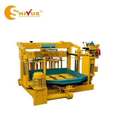Mobile Hollow Block Machine Concrete Brick Forming Machine with Customized Moulds