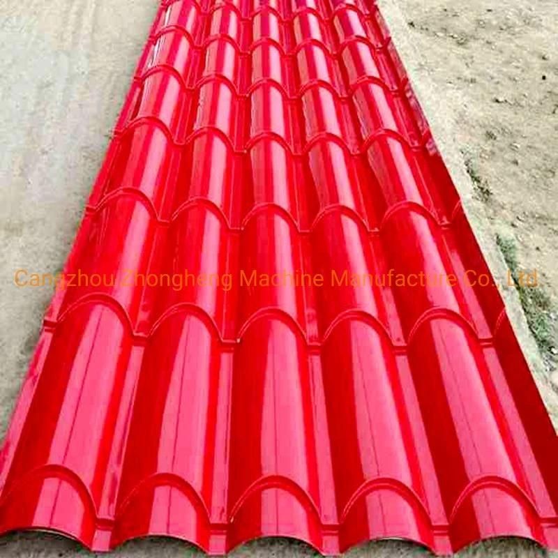 1100 Glazed Roof Tile Roll Forming Machine Step Tile Forming Machinery