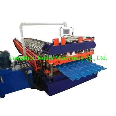 China Hot Popular High Speed Roofing Sheet Glazed Tile Metal Coil Roll Forming Machine