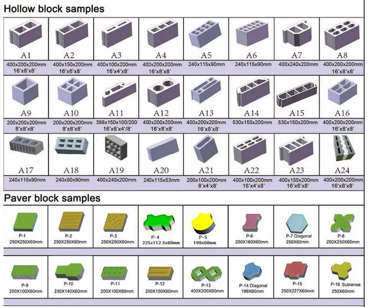 Qt4-16 Automatic Hydraulic Vibration Concrete Hollow Paver Interlock Brick Block Making Machine Factory in China