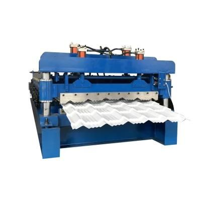 PPGI PPGL Roofing Sheet Glazed Tile Step Pressing Roll Forming Machine