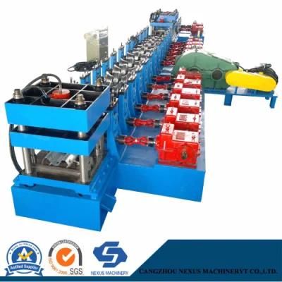 Construction Building Material Delta PLC and Inverter PLC Metal Highway Guardrail Fence Sheet Roll Forming Machine